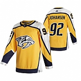 Nashville Predators 92 Ryan Johansen Yellow Adidas 2020-21 Reverse Retro Alternate Jersey Dzhi,baseball caps,new era cap wholesale,wholesale hats